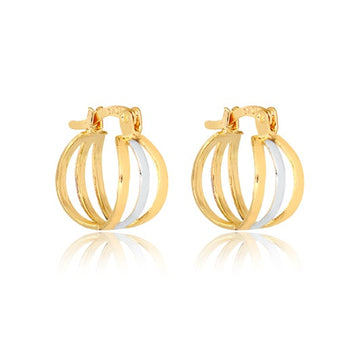 18K Gold Layered Oro Laminado Hoops